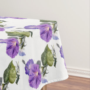 Vintage Purple Morning Glory Tablecloth