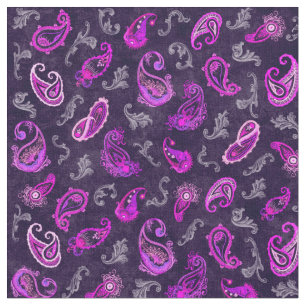 Vintage Purple Paisley Fabric