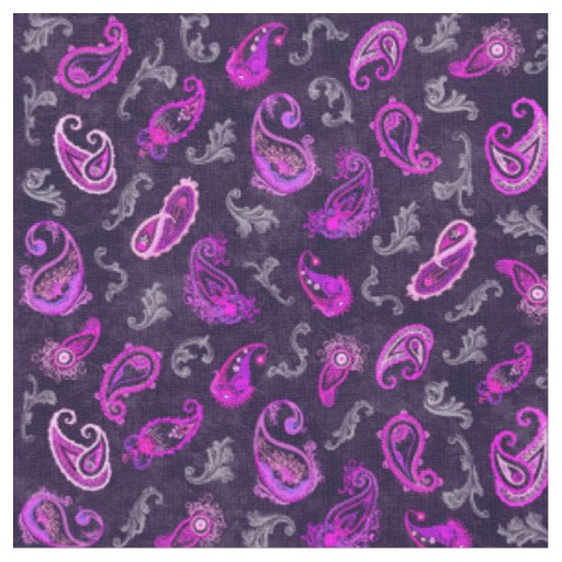 Vintage Purple Paisley Fabric