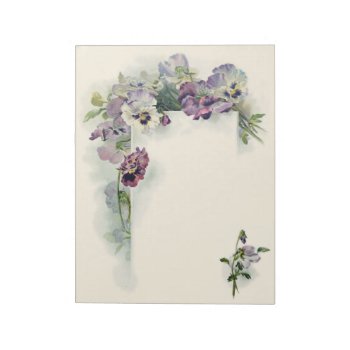 Vintage Purple Pansies Notepad by Past_Impressions at Zazzle