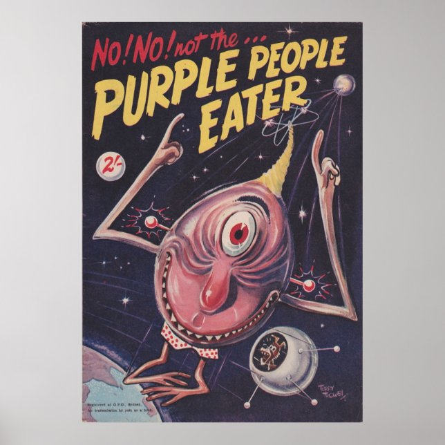 Vintage Purple People Eater Poster (Front)