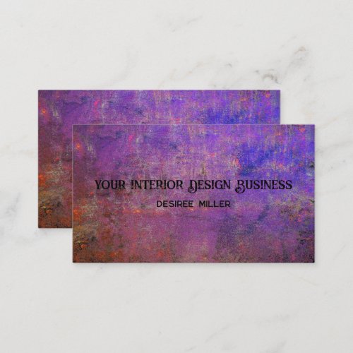 Vintage Purple Pink Colorful Grunge Texture Business Card