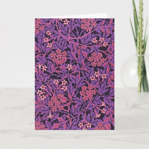 Vintage Purple Pink Jasmine by William Morris Card