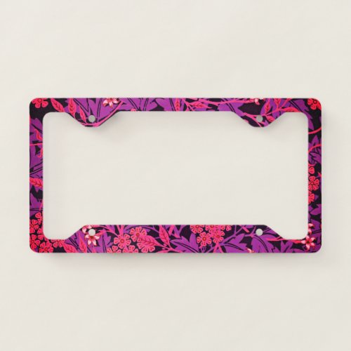 Vintage Purple Pink Jasmine by William Morris License Plate Frame