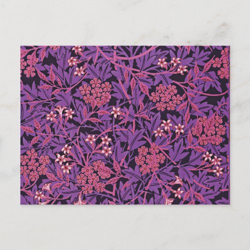 Vintage Purple Pink Jasmine by William Morris Postcard