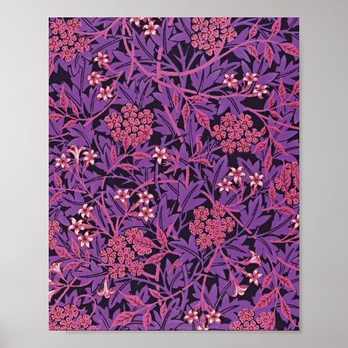 Vintage Purple Pink Jasmine by William Morris Poster