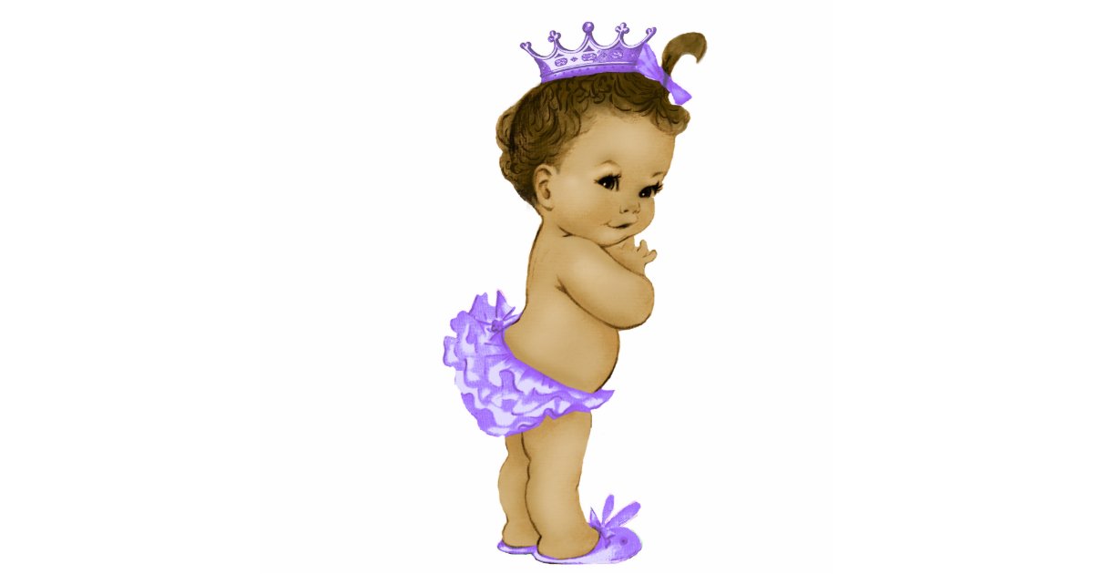 Download Vintage Purple Princess Baby Girl Shower Statuette ...