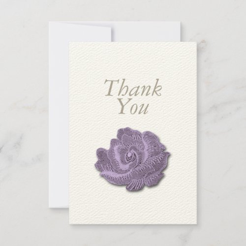 Vintage Purple Rose Sympathy Thank You Card