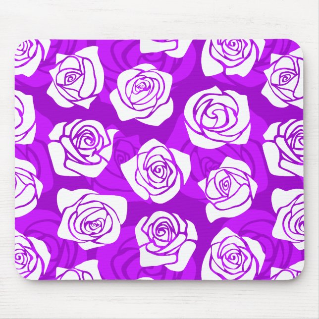 Vintage purple roses Mousepad (Front)
