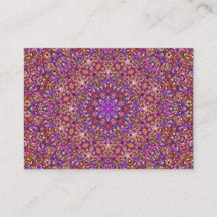 Vintage Purple Tile Pattern Kaleidoscope Business Card
