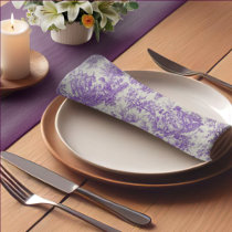 Vintage purple toile de jouy printed cloth napkin