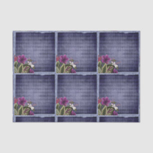 Vintage Purple Tropical Floral Tissue Paper