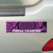 Vintage Purple Valentine's Day Bumper Sticker (On Car)