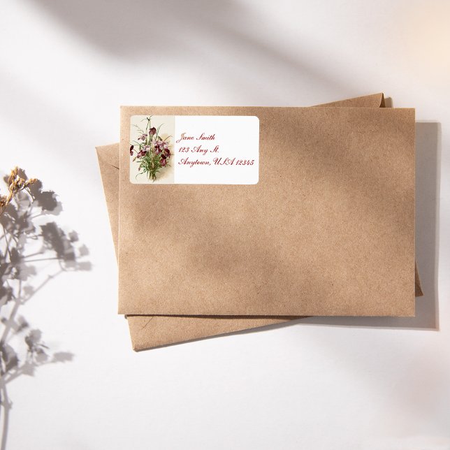 Vintage Purple Wildflowers Address Labels (Creator Uploaded)