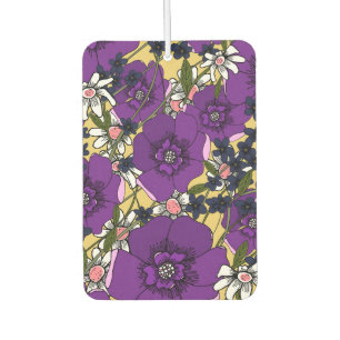 Vintage Purple Wildflowers Air Freshener