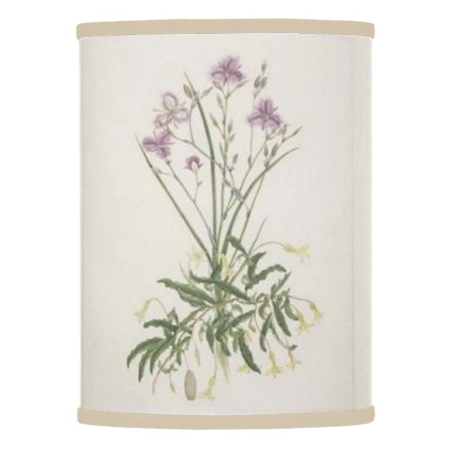 Vintage Purple Wildflowers Lamp Shade (Front)