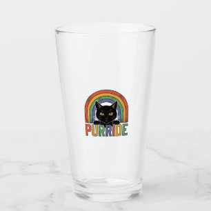 Vintage Purride Black Cat Rainbow Shirt Design_1 Glass