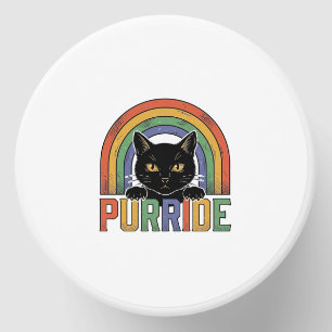 Vintage Purride Black Cat Rainbow Shirt Design_1 Mini Candle Favors