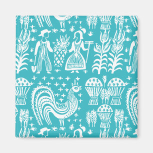 Vintage Pyrex Pattern - Butterprint Amish (White) Magnet