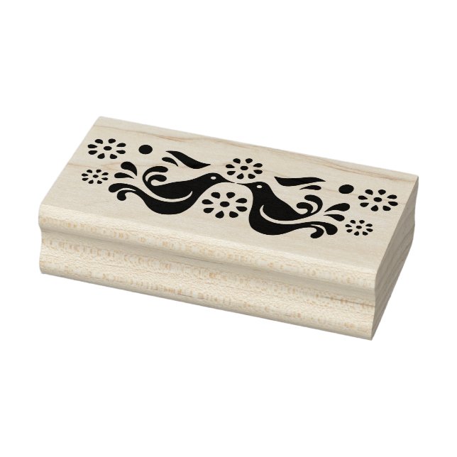 Vintage Pyrex Pattern - Friendship (2 Birds) Rubber Stamp (Stamp)