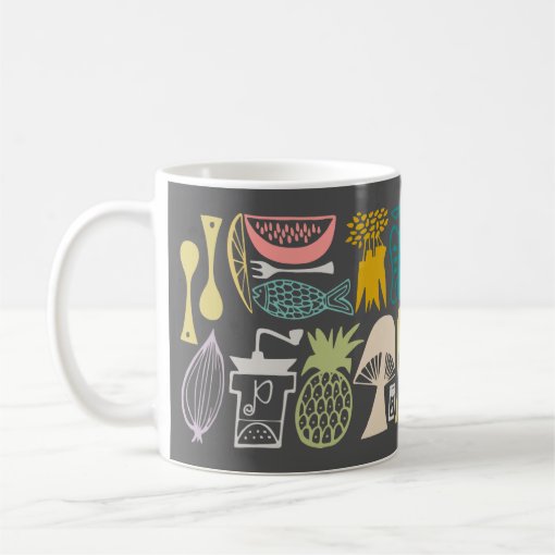 Vintage Pyrex Pattern - Mod Kitchen (1950s Colors) Coffee Mug | Zazzle