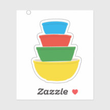 Vintage Pyrex Primary Colors Mixing Bowl Sticker