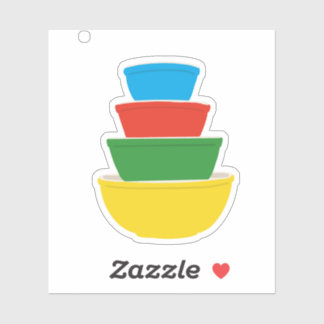 Vintage Pyrex Primary Colors Mixing Bowl Sticker