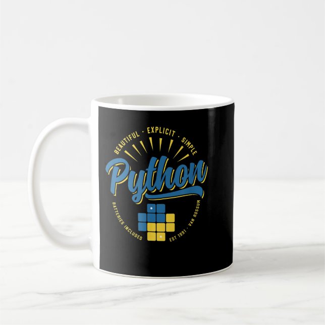 Vintage Python Programming Language  Coffee Mug (Left)