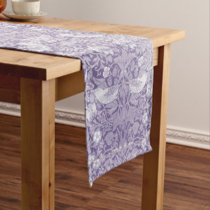 Vintage Quails Vintage Birds Lavender Pattern Short Table Runner