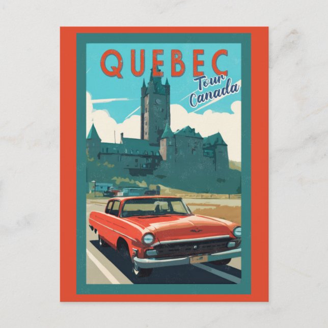 Vintage Quebec Canada Chateau Frontenac Travel Postcard (Front)