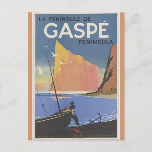 Vintage Quebec Canada Gaspe Peninsula Travel Postcard