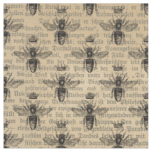 Vintage Queen Bee Fabric