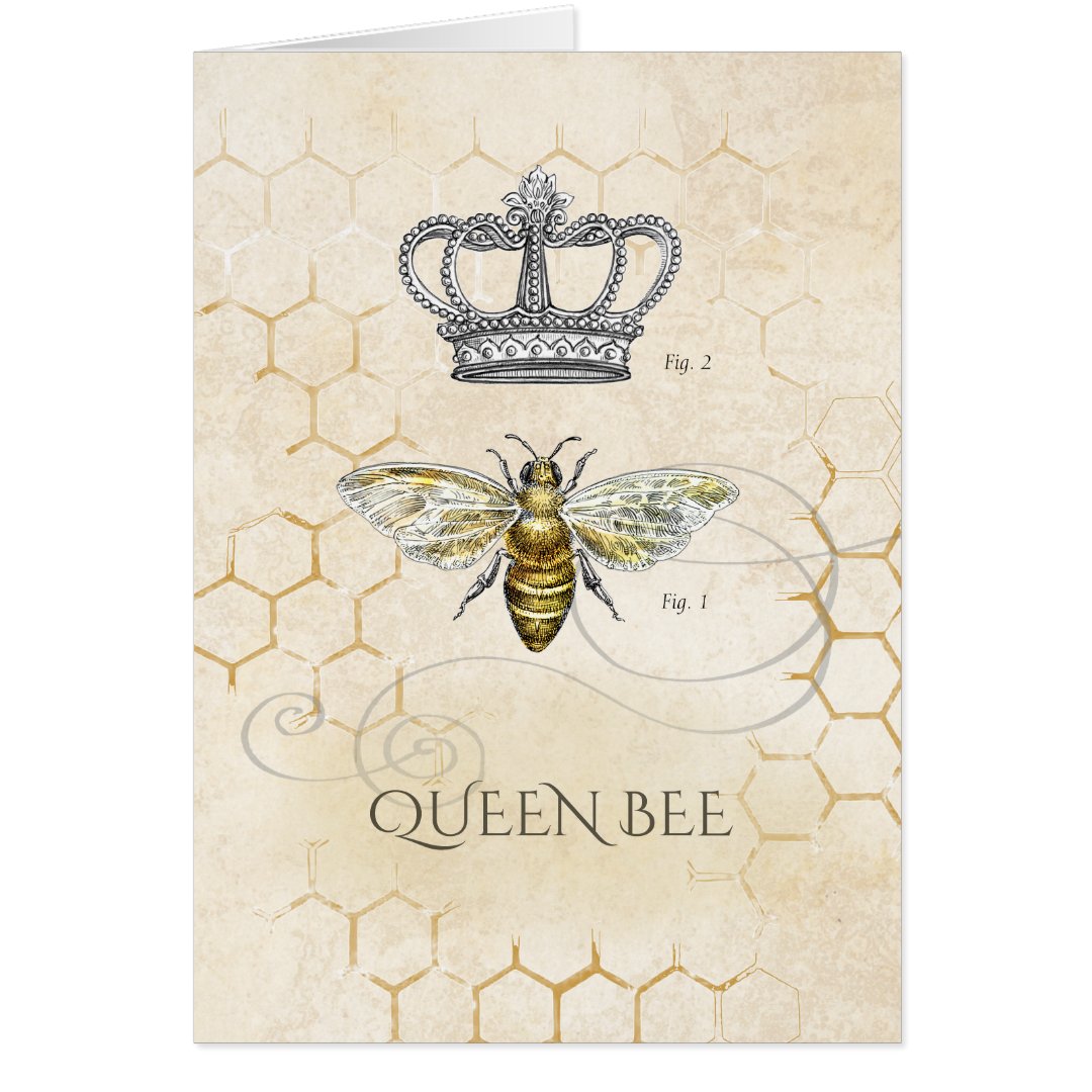 Vintage Queen Bee Honeycomb | Zazzle