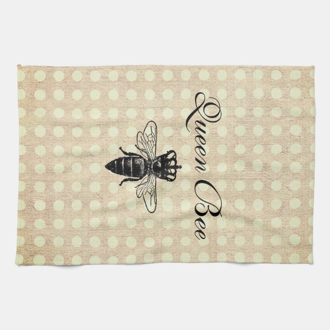 Vintage Queen Bee Kitchen Towel (Horizontal)