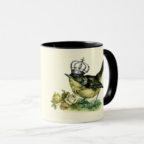 Vintage Queen Bird Custom Name Valentines Day Mug