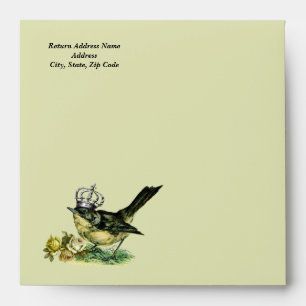 Vintage Queen Bird Valentine's Day Envelope