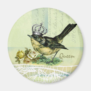 Vintage Queen Bird Valentine's Day Gift  Magnet