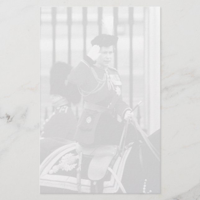 Vintage Queen Elizabeth II Buckingham Palace 1970 Stationery (Front)