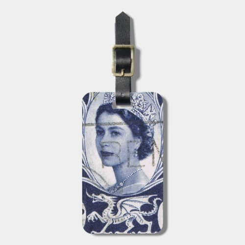 Vintage Queen Elizabeth II Luggage Tag