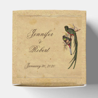 Vintage Quetzal Bird Wedding Favor Box