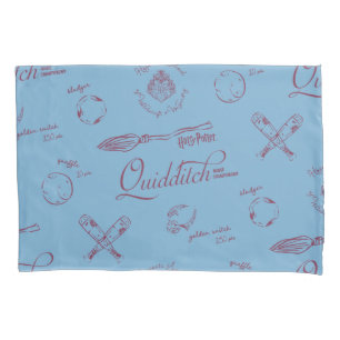 Vintage QUIDDITCH™ Sketch Pattern Pillow Case