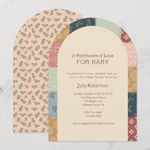 Vintage Quilt Baby Shower Invitation