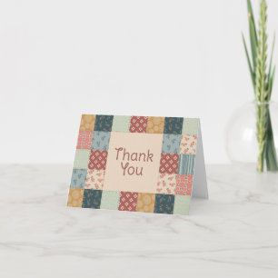 Vintage Quilt Baby Shower Thank You Card