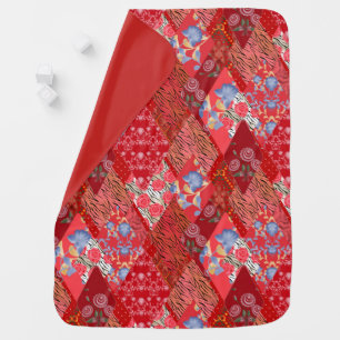 Vintage quilt, patchwork baby blanket