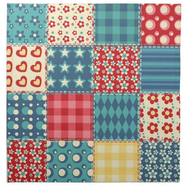 Vintage quilt: patchwork background pattern. cloth napkin (Front)