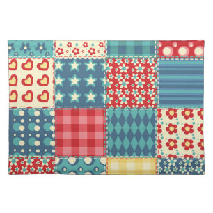 Vintage quilt: patchwork background pattern. cloth placemat