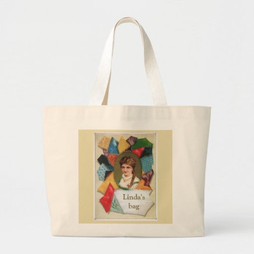 Vintage quilters tote and shopping bag