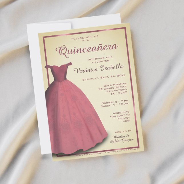 Vintage Quinceañera mis quince party Invitation (Creator Uploaded)
