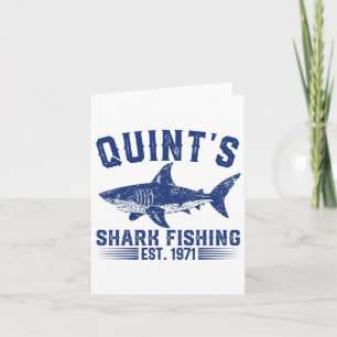 Vintage Quint's Shark Fishing 1971 Retro Fisher Bi Card