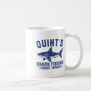 Vintage Quint's Shark Fishing 1974 Retro Fisher Bi Coffee Mug